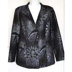 Chico's Brocade Swirl Pattern Jacket Size 0 (Small)